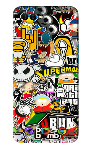 Sticker Bomb Oppo A7 Back Skin Wrap