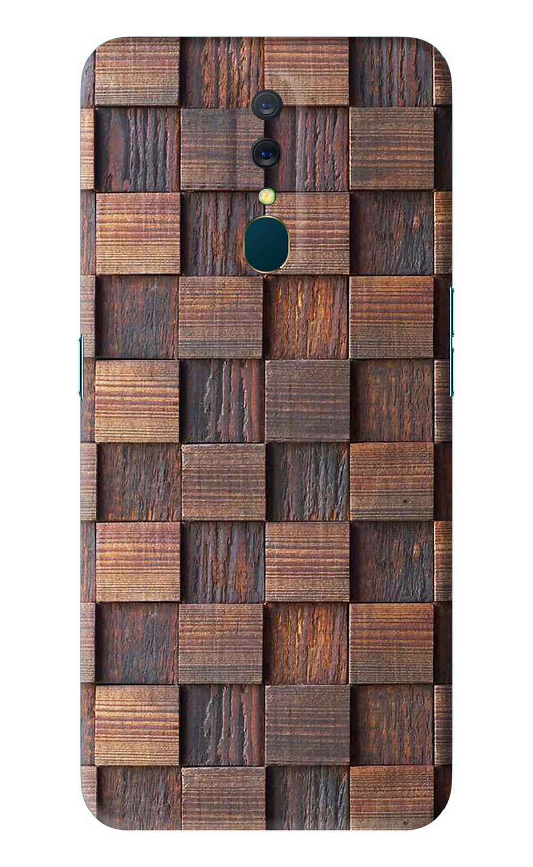 Wooden Cube Design Oppo A9 Back Skin Wrap
