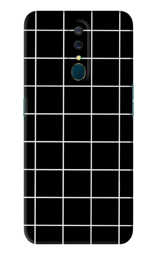 White Grid Oppo A9 Back Skin Wrap