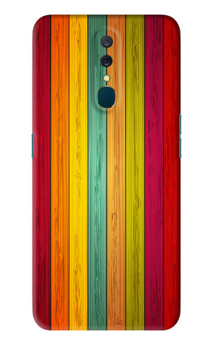 Multicolor Wooden Oppo A9 Back Skin Wrap