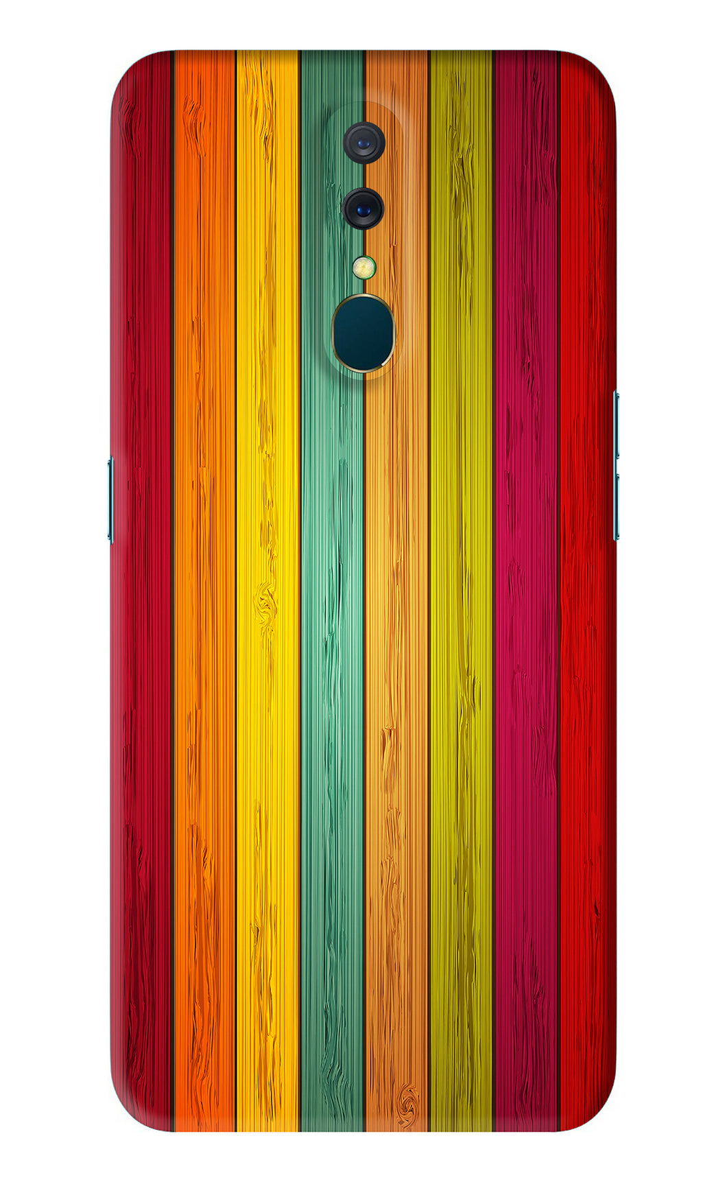 Multicolor Wooden Oppo A9 Back Skin Wrap