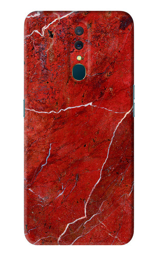 Red Marble Design Oppo A9 Back Skin Wrap