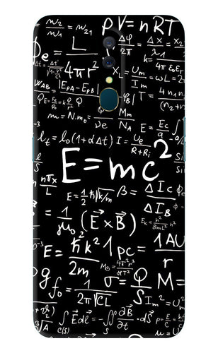 Physics Albert Einstein Formula Oppo A9 Back Skin Wrap