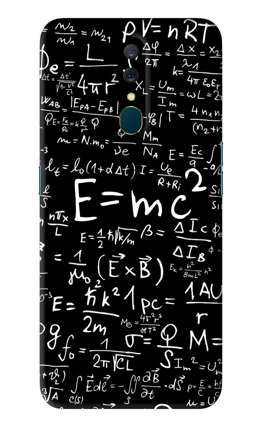 Physics Albert Einstein Formula Oppo A9 Back Skin Wrap