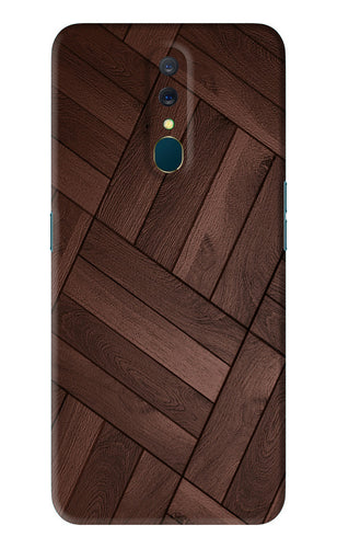 Wooden Texture Design Oppo A9 Back Skin Wrap
