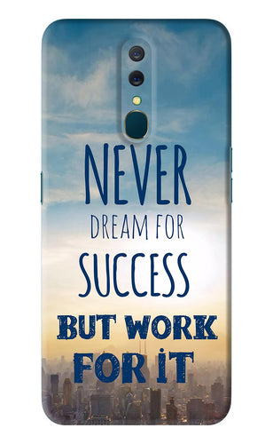Never Dream For Success But Work For It Oppo A9 Back Skin Wrap