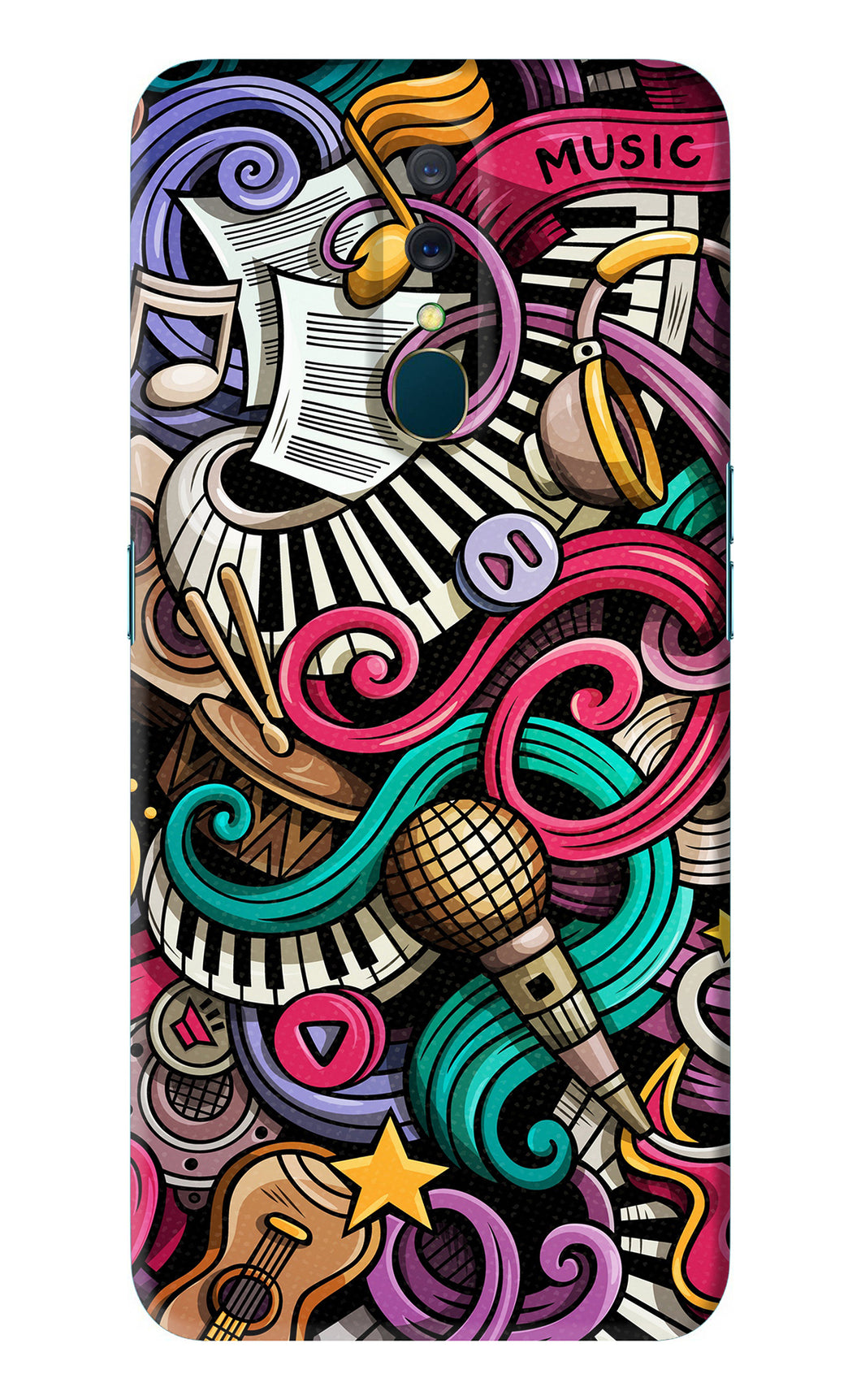 Music Abstract Oppo A9 Back Skin Wrap