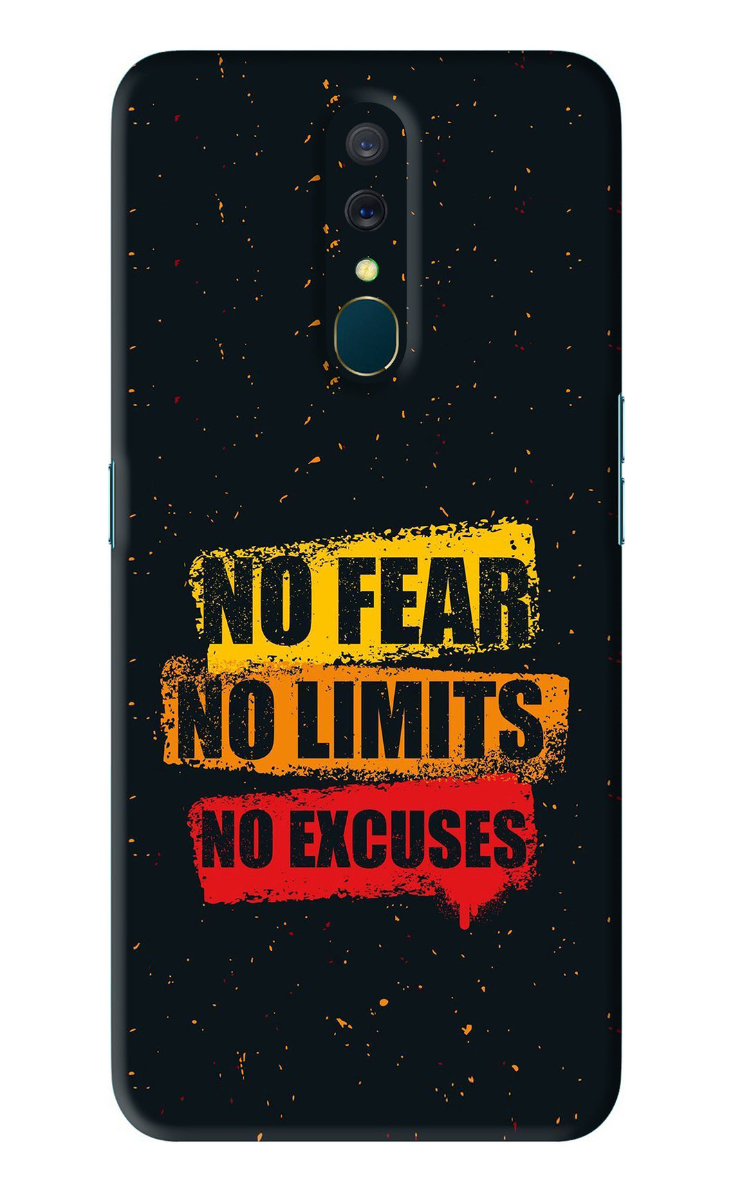 No Fear No Limits No Excuses Oppo A9 Back Skin Wrap