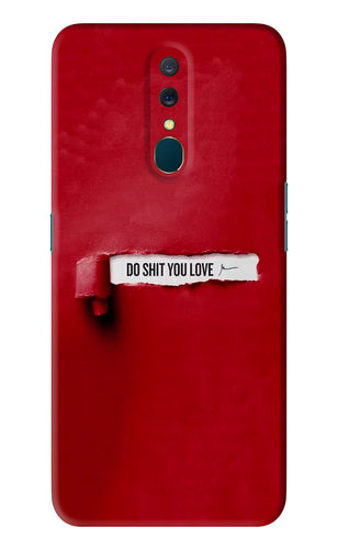 Do Shit You Love Oppo A9 Back Skin Wrap