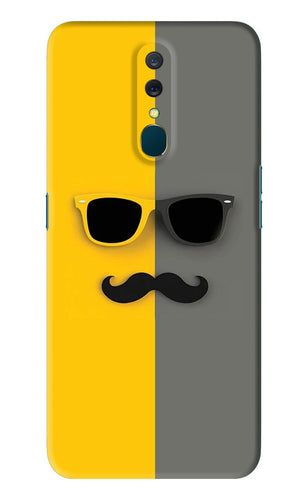 Sunglasses with Mustache Oppo A9 Back Skin Wrap