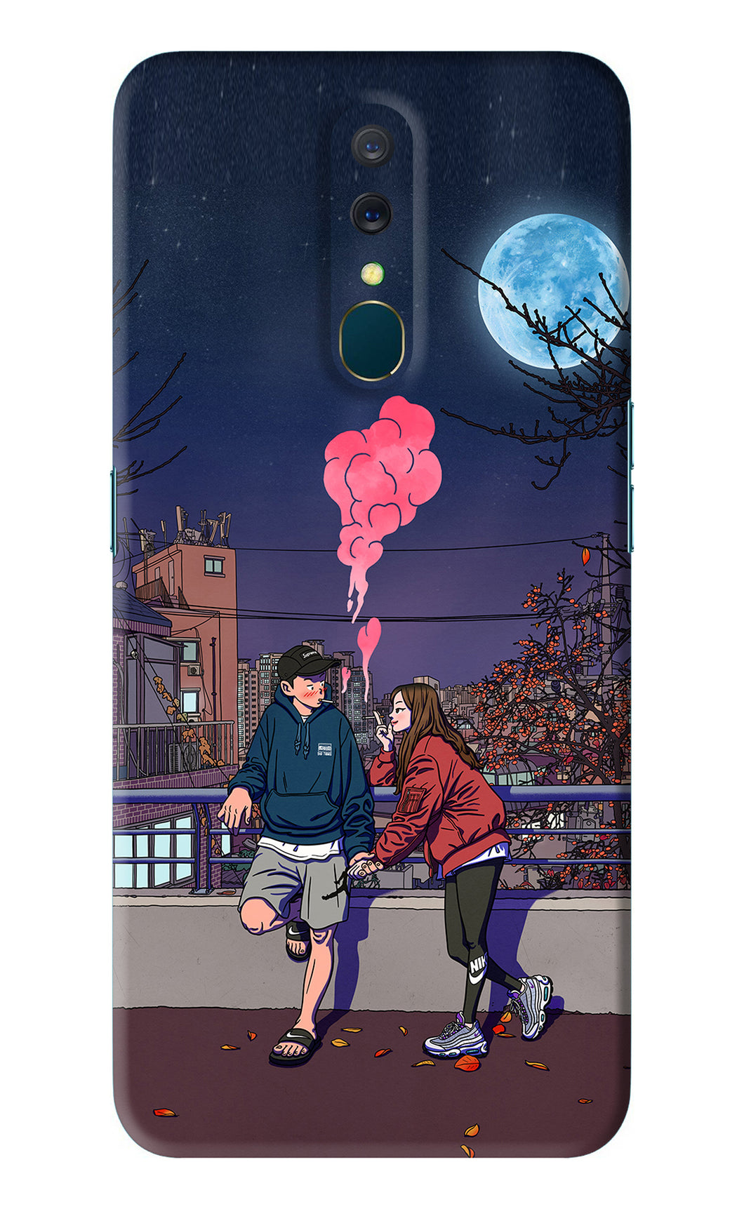 Chilling Couple Oppo A9 Back Skin Wrap
