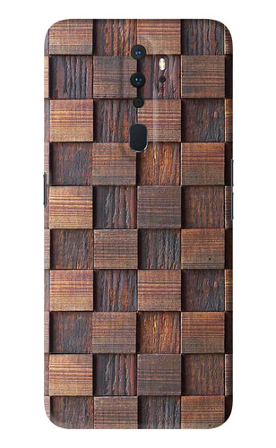 Wooden Cube Design Oppo A9 2020 Back Skin Wrap