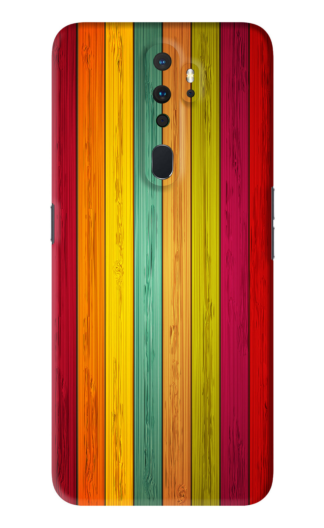 Multicolor Wooden Oppo A9 2020 Back Skin Wrap