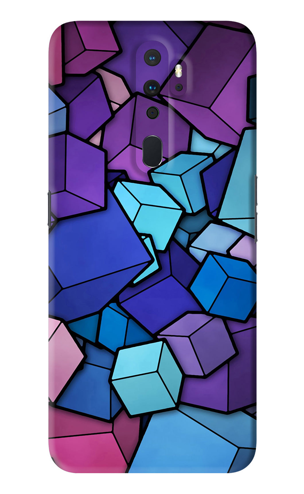 Cubic Abstract Oppo A9 2020 Back Skin Wrap