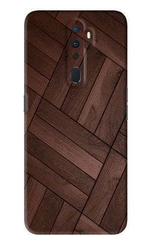 Wooden Texture Design Oppo A9 2020 Back Skin Wrap
