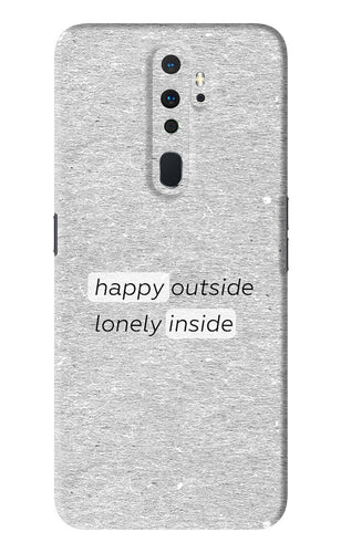 Happy Outside Lonely Inside Oppo A9 2020 Back Skin Wrap