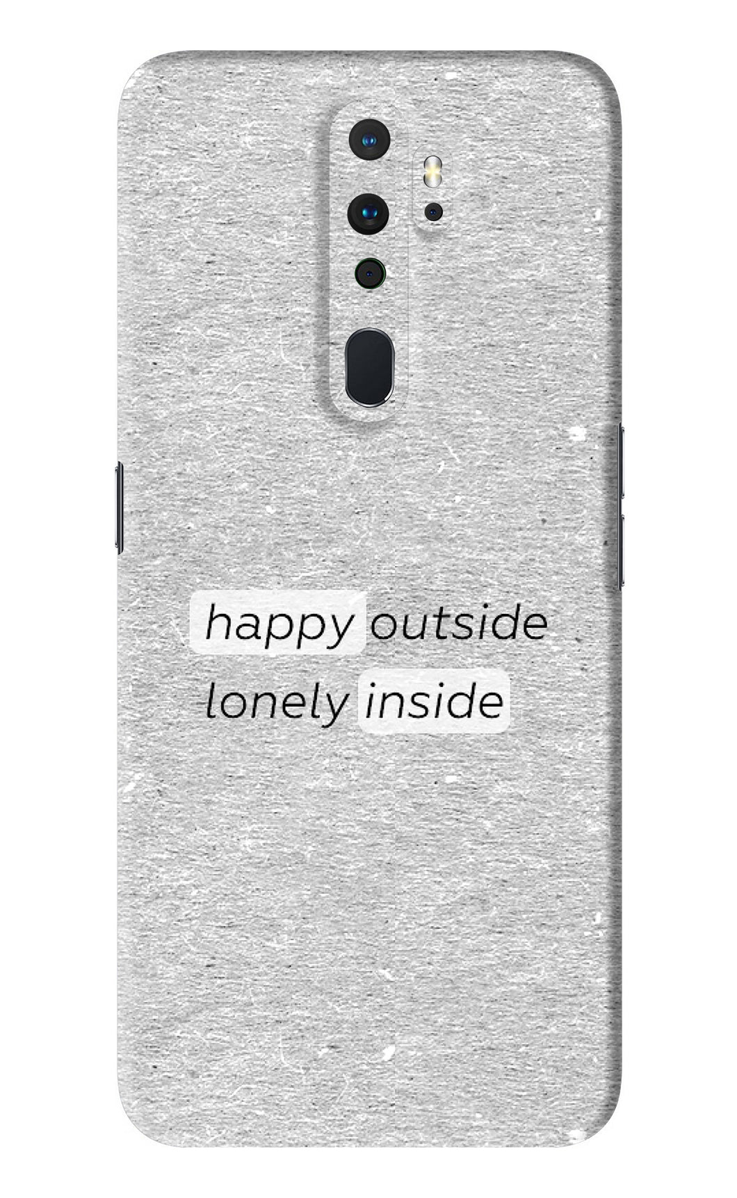 Happy Outside Lonely Inside Oppo A9 2020 Back Skin Wrap