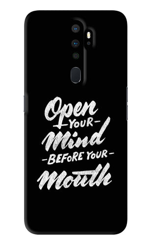 Open Your Mind Before Your Mouth Oppo A9 2020 Back Skin Wrap