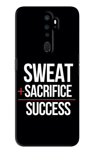 Sweat Sacrifice Success Oppo A9 2020 Back Skin Wrap