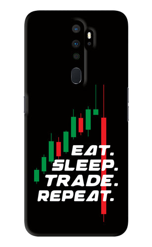 Eat Sleep Trade Repeat Oppo A9 2020 Back Skin Wrap