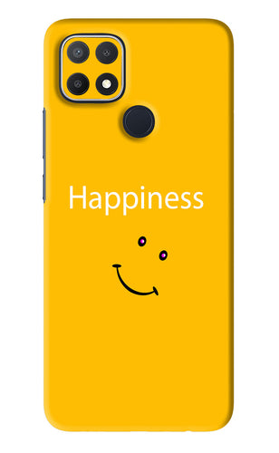 Happiness With Smiley Oppo A15s Back Skin Wrap