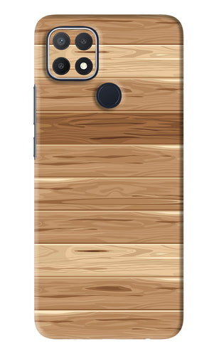 Wooden Vector Oppo A15s Back Skin Wrap