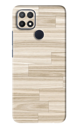Wooden Art Texture Oppo A15s Back Skin Wrap