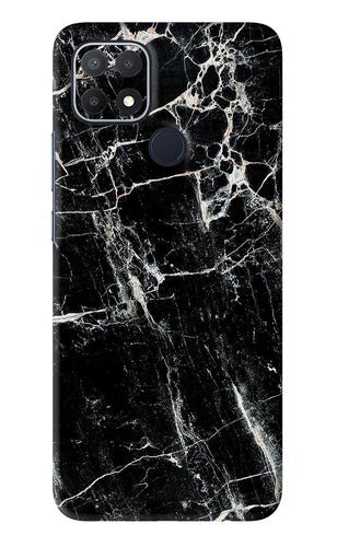 Black Marble Texture 1 Oppo A15s Back Skin Wrap