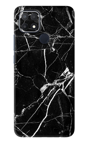 Black Marble Texture 2 Oppo A15s Back Skin Wrap