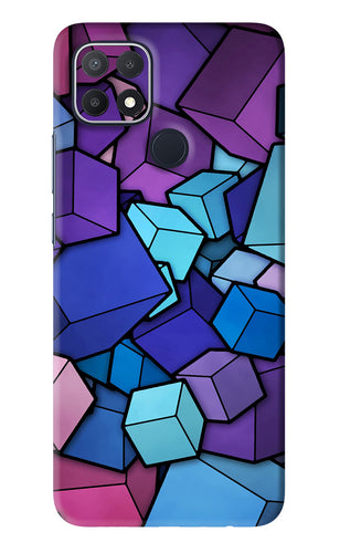 Cubic Abstract Oppo A15s Back Skin Wrap