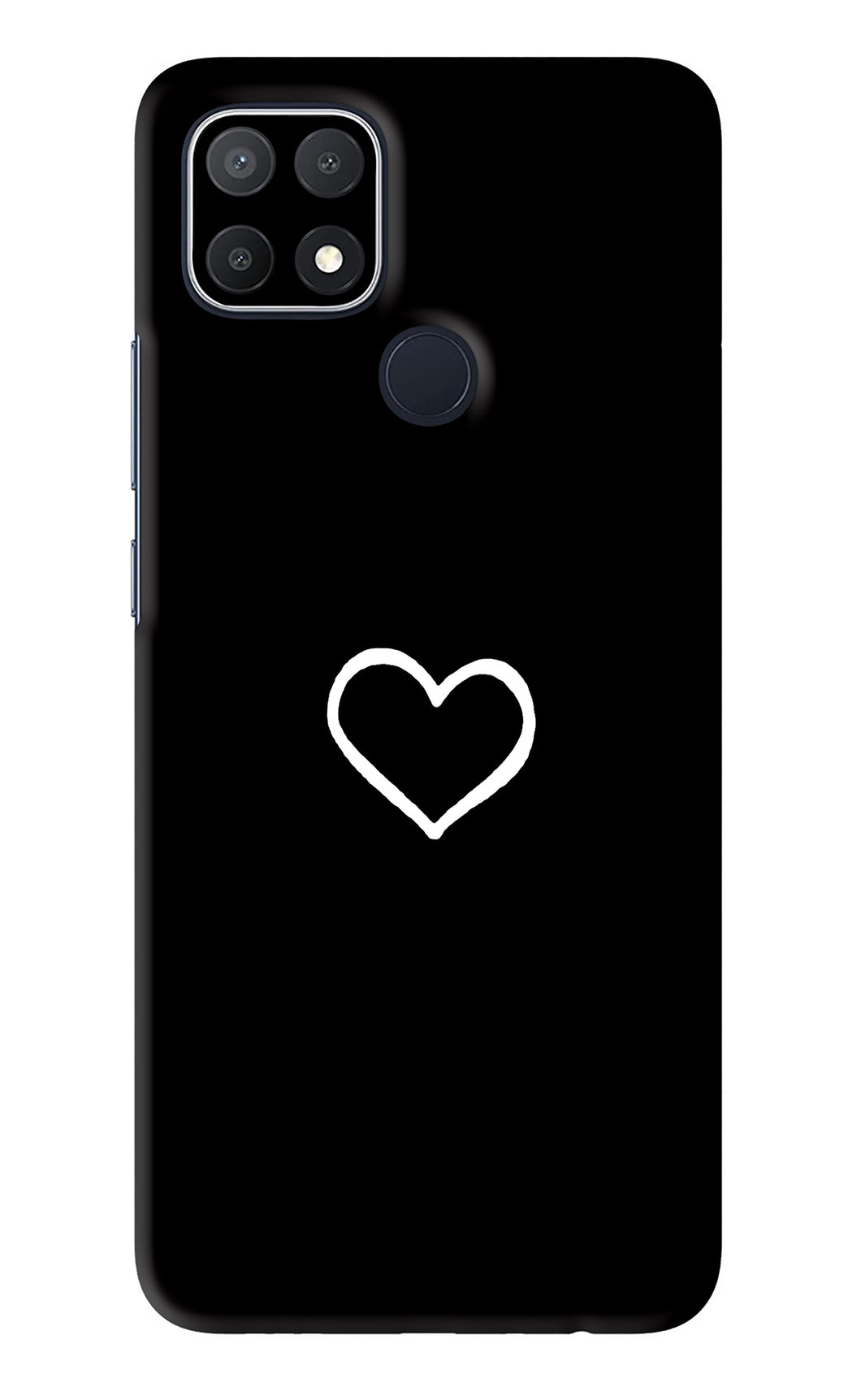 Heart Oppo A15s Back Skin Wrap