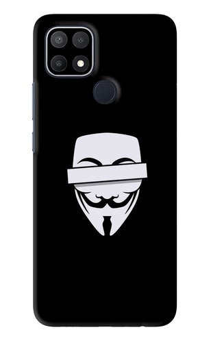 Anonymous Face Oppo A15s Back Skin Wrap