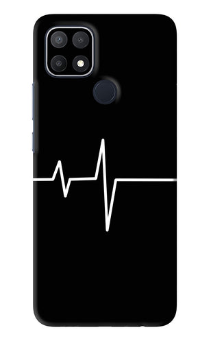 Heart Beats Oppo A15s Back Skin Wrap
