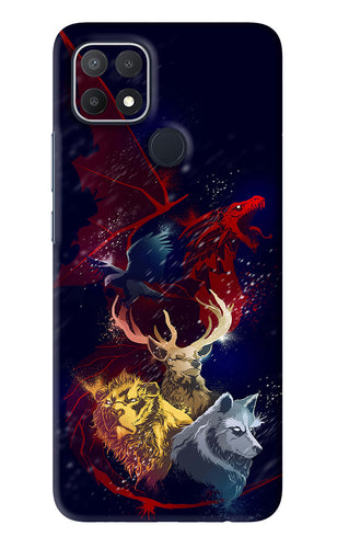 Game Of Thrones Oppo A15s Back Skin Wrap