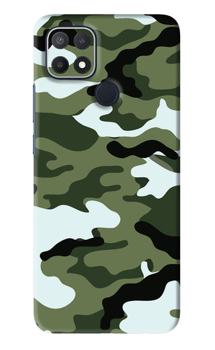 Camouflage 1 Oppo A15s Back Skin Wrap