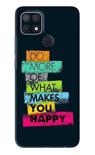 Do More Of What Makes You Happy Oppo A15s Back Skin Wrap