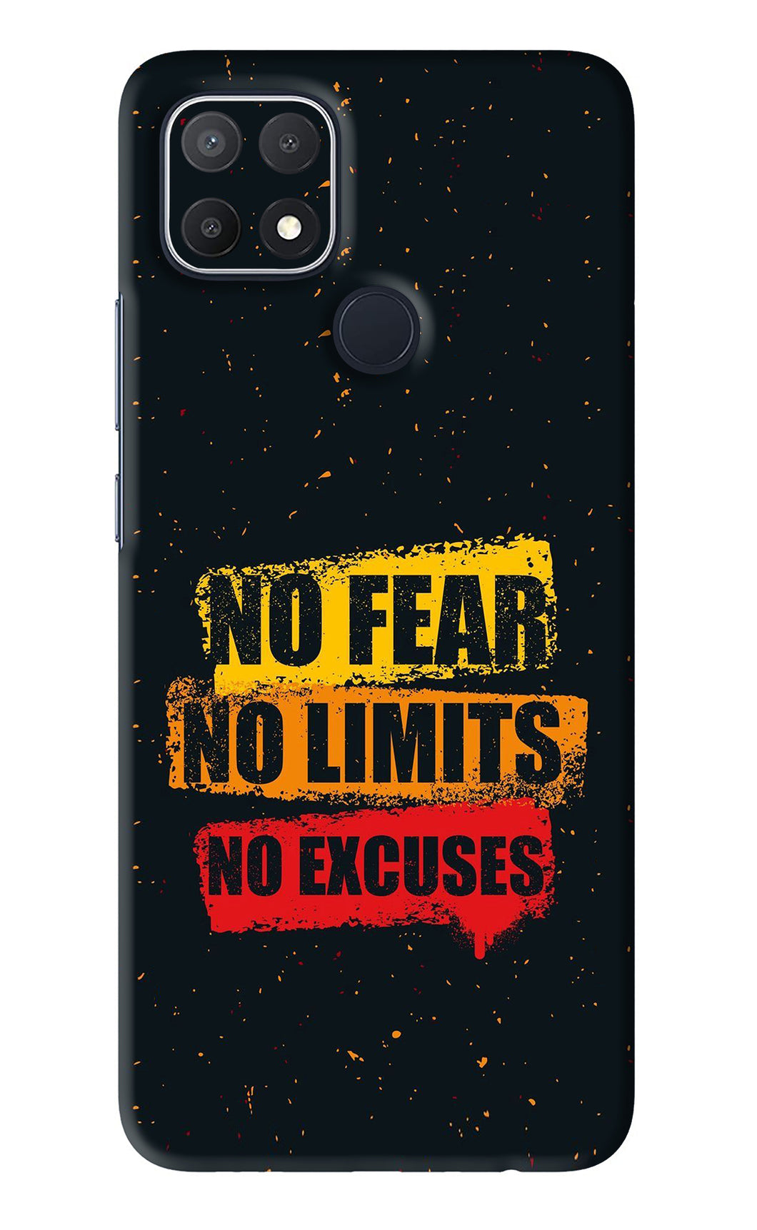 No Fear No Limits No Excuses Oppo A15s Back Skin Wrap