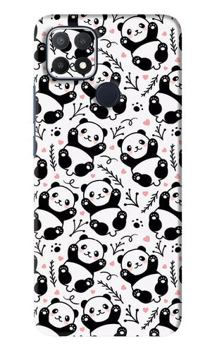 Cute Panda Oppo A15s Back Skin Wrap