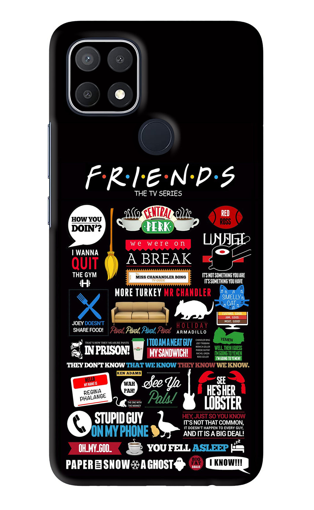 FRIENDS Oppo A15s Back Skin Wrap