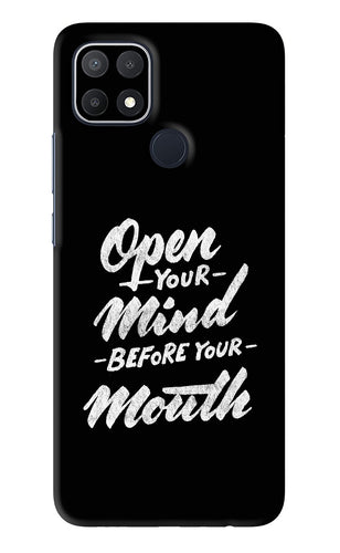 Open Your Mind Before Your Mouth Oppo A15s Back Skin Wrap