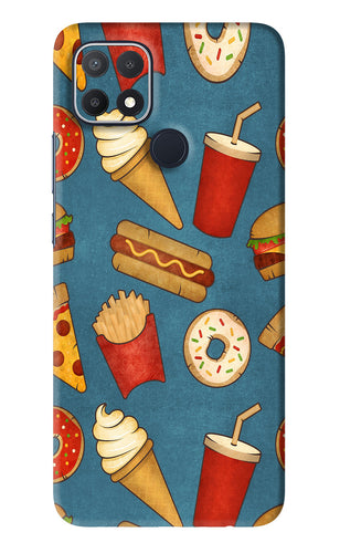 Foodie Oppo A15s Back Skin Wrap