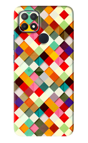 Geometric Abstract Colorful Oppo A15s Back Skin Wrap