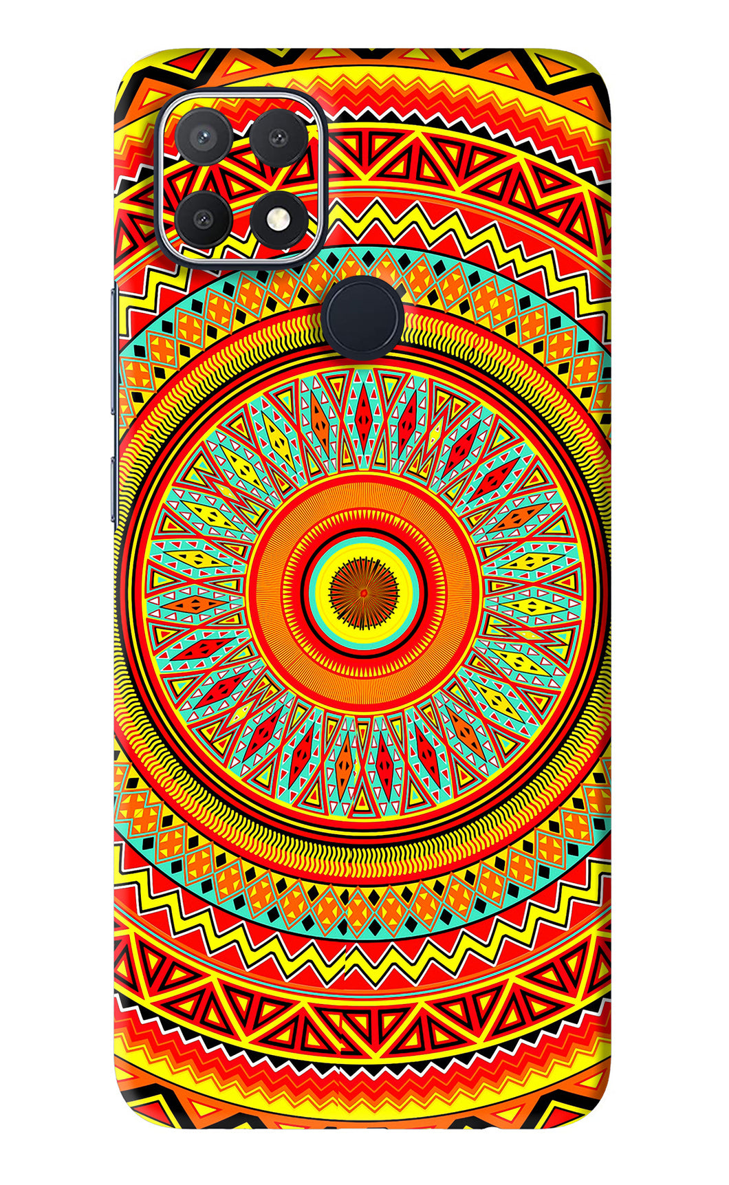 Mandala Pattern Oppo A15s Back Skin Wrap