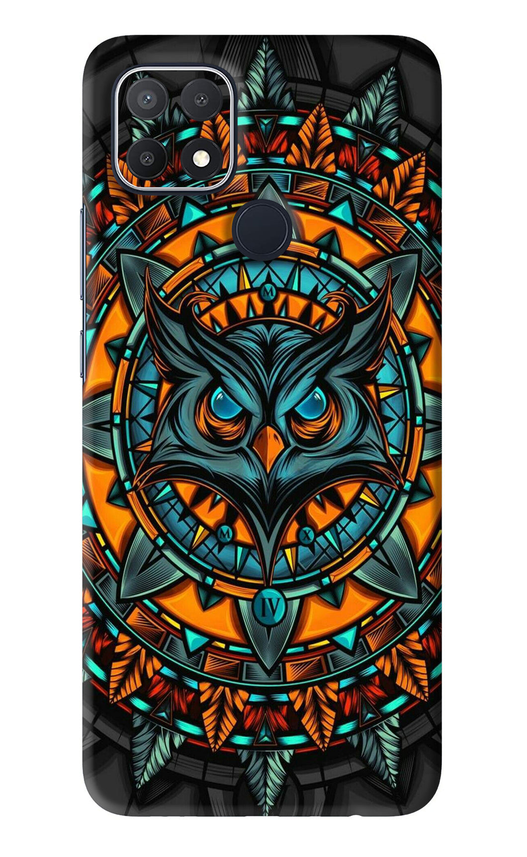 Angry Owl Art Oppo A15s Back Skin Wrap