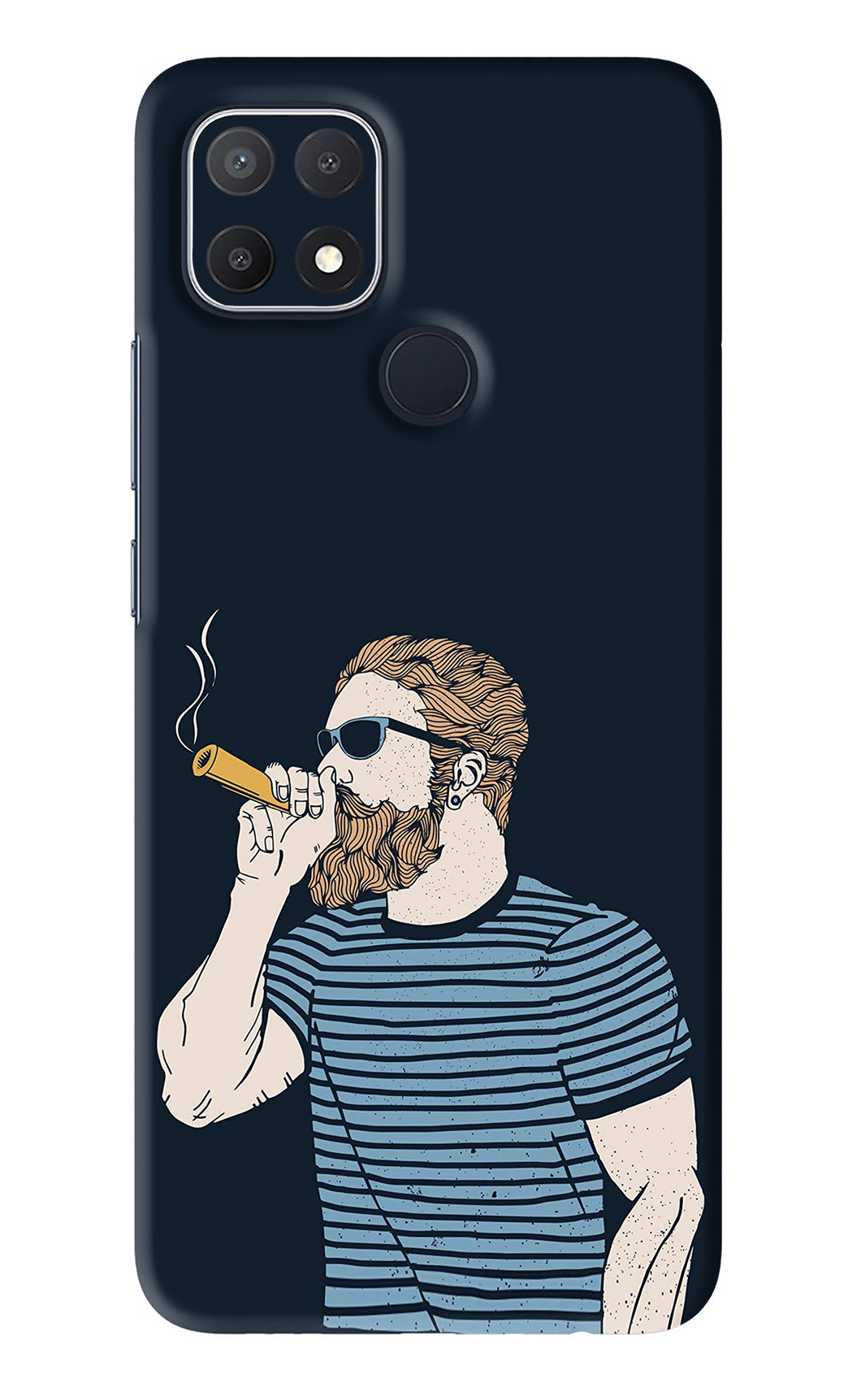 Smoking Oppo A15s Back Skin Wrap