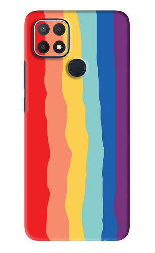 Rainbow Oppo A15s Back Skin Wrap