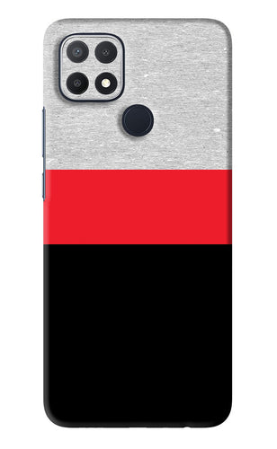 Tri Color Pattern Oppo A15s Back Skin Wrap
