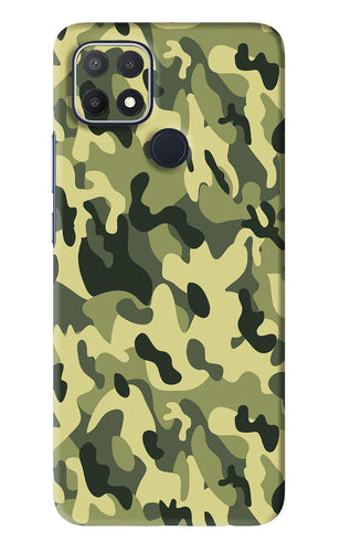 Camouflage Oppo A15s Back Skin Wrap
