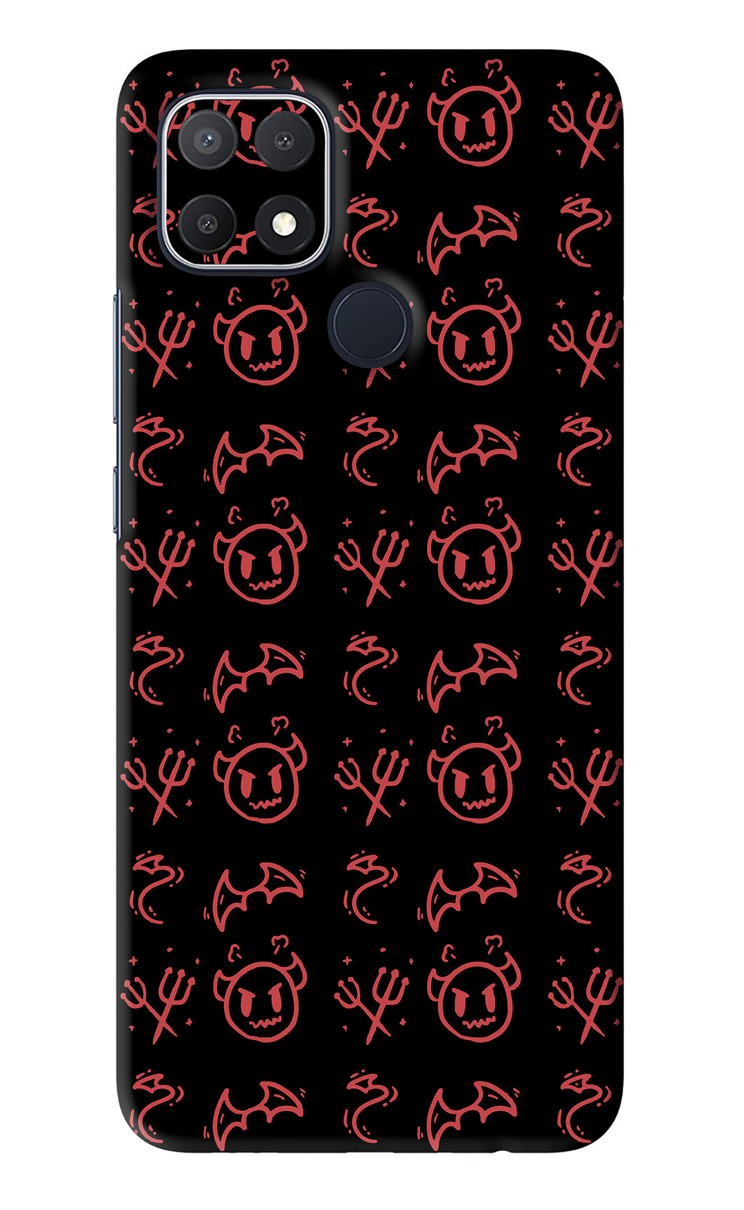 Devil Oppo A15s Back Skin Wrap