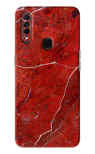 Red Marble Design Oppo A31 Back Skin Wrap